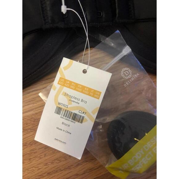 Black Strapless Bra Size 42D - Picture 3 of 9